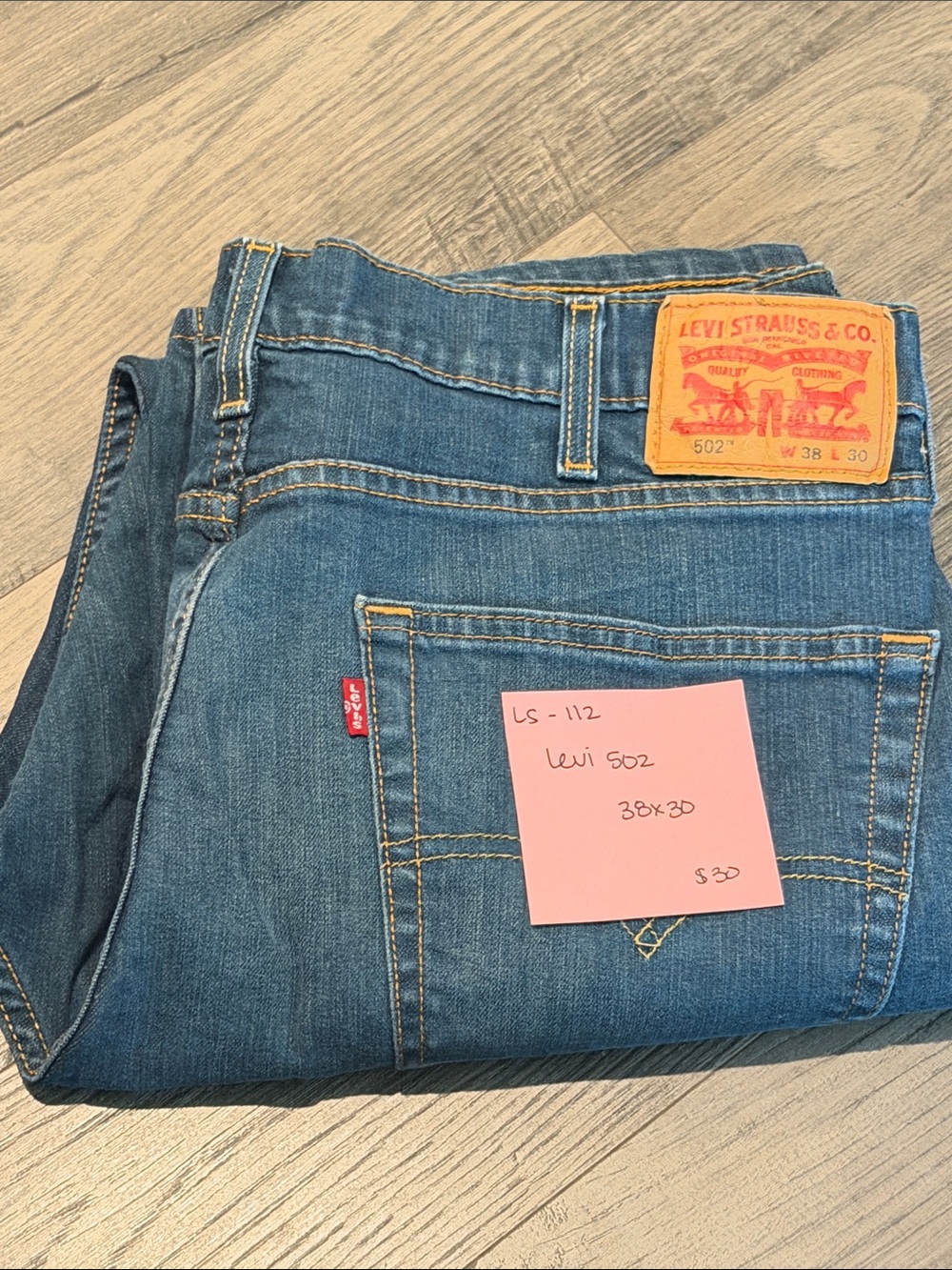 Levi's Blue Denim 502 Straight Jeans